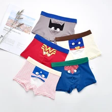 HPBBKD, 5 шт./лот, детское нижнее белье с рисунками для мальчиков детские шорты, трусы для малышей, боксеры для мальчика, трусы для подростков, От 2 до 12 лет, BU017
