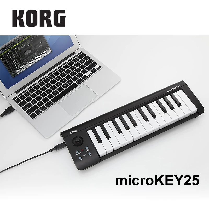Korg microKEY25 microKEY2 37 Powerable USB MIDI контроллер клавиатуры синтезатор с кабелем барабан