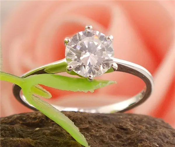 

MISANANRYNE New Arrival 1pc silver color Clear CZ Zircon Romantic wedding ring