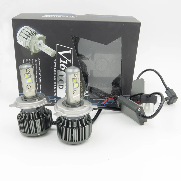 Светодиодный комплект для переоборудования фар V16 TURBO H4 H13 9004 9007 HB1 HB5 H4(H/L) 80