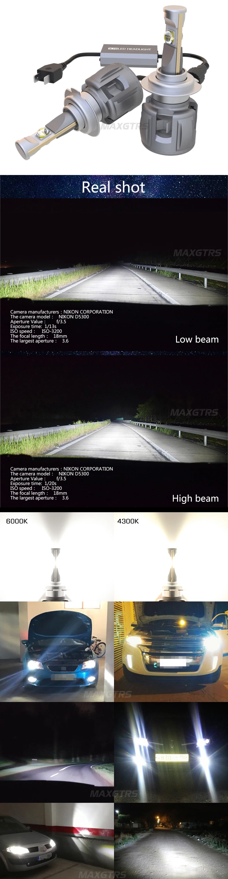 2x H7 H4 светодиодный H8/H11 HB3/9005 HB4/9006 H1 9012 D1 D2 D3 D4 Автомобильный светодиодный головной светильник 120 Вт 12000lm Авто лампы фары ETI Чип 6000K светильник