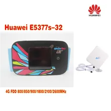 huawei e5377s-32,150mbps with sim card slot 4g lte wireless router+4g TS9 antenna 35dbi