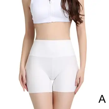 

One-piece Seamless Ice Silk Anti-light Safety Pants Summer High Waist Abdomen Three-point Boxer Briefs Female Pants