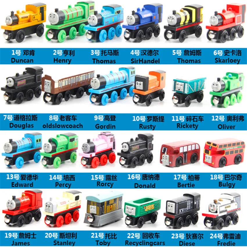 

Wooden Toy Vehicles Great Kids Christmas Toys Thomas And His Friends Wood Trains Model Toy Gifts for Boys Girls Magnetic Train