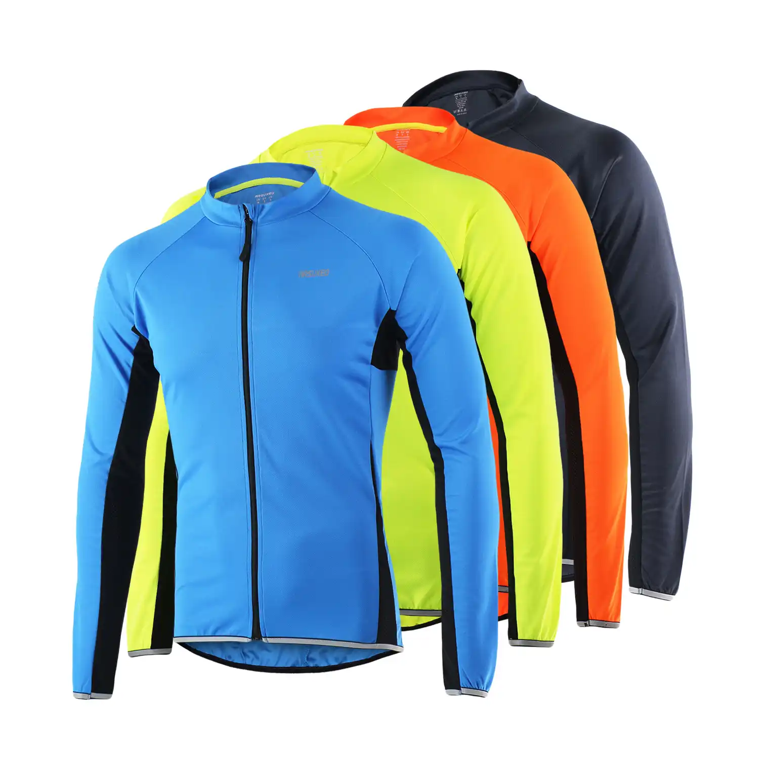 arsuxeo men's long sleeve cycling jersey