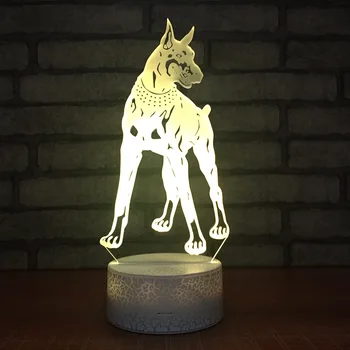 

Manufacturer 3d Night Light Creative Hound Design Gift 3d Light Fixtures Usb Led Kids Room Led Kids Lights Lamps