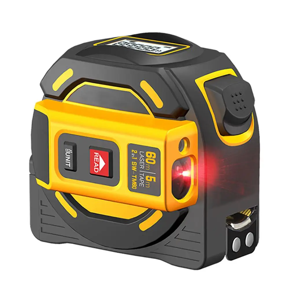 

40M/60M Tape Measure Infrared Laser Intelligent Electronic Digital Display Ranging High Precision Range Finder measuring tool