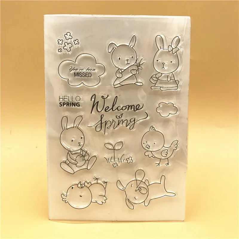 

Rabbit BirdieTransparent Clear Silicone Stamp Seal DIY Scrapbooking photo Album Decorative Clear Stamp