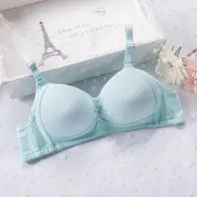 

2018 New Basic Simple Solid Bra Push Up Girls Lingerie Adjustable Simple Basic Soft Bralette 3/4 Bras Cotton Wire Free Underwear
