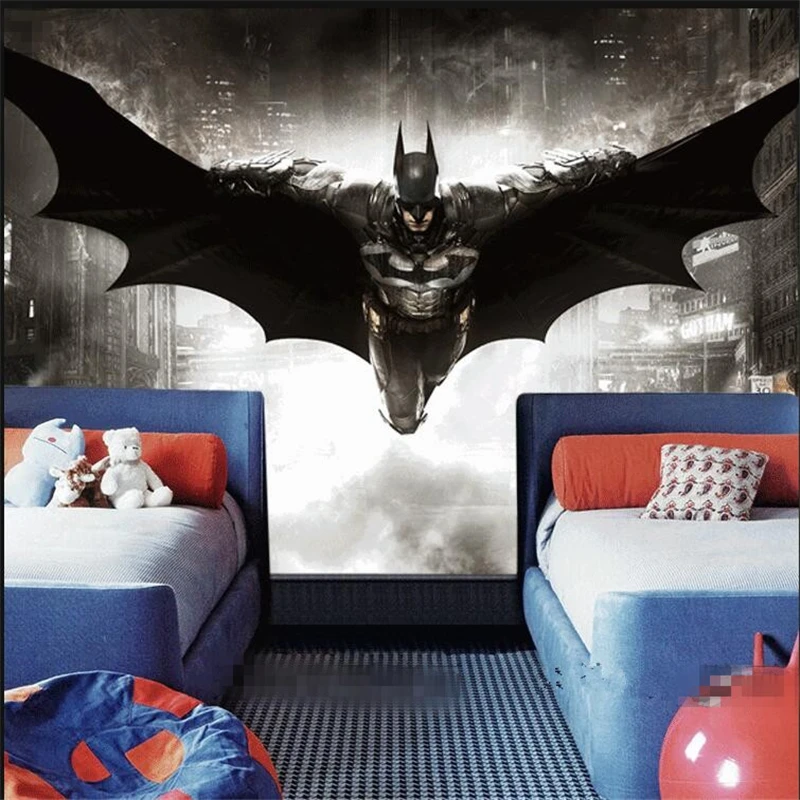 3D Batman wall mural ,Custom wallpaper according to your wall