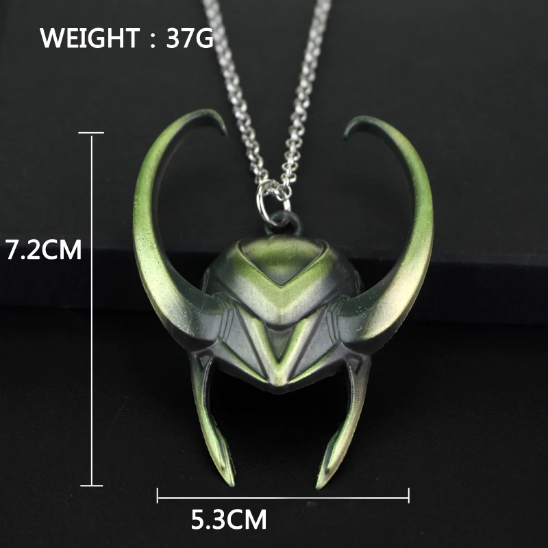 Movie Jewelry Vintage Marvel Age of Ultron Avengers Thor Loki Helmet Metal Pendant Necklace Jewellery - Super Comics Online IMG_5664