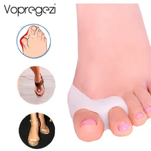 Vopregezi 2 шт Hallux вальгус палец ноги Seperator Bunion корректор для пальцы Ноги Уход Профессиональный силиконовый гель педикюр инструмент ежедневного использования