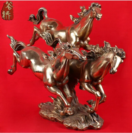 

B0601 421Bronze sculpture, copper decoration crafts horse accessories antique bronze decoration statue