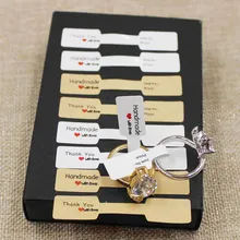 1000 шт винтажные самоклеящиеся этикетки с надписью «спасибо» белые/крафт-бумага ручной работы с любовью, сложенные наклейки для ювелирных изделий, этикетки на заказ, дополнительные расходы