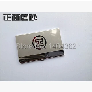 Factory print laser Visit Card holder metal business card holders for 10 pcs or above