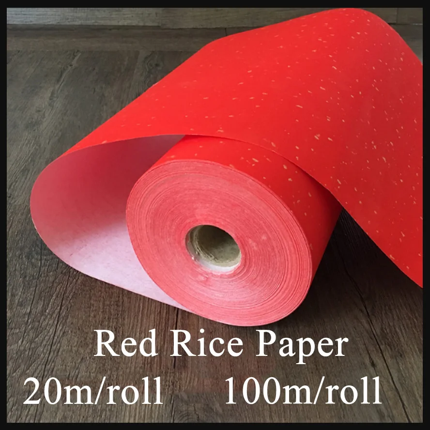 Red raw Бумага китайской живописи Рисовая бумага roll происхождения бамбука Суан Бумага картина питания
