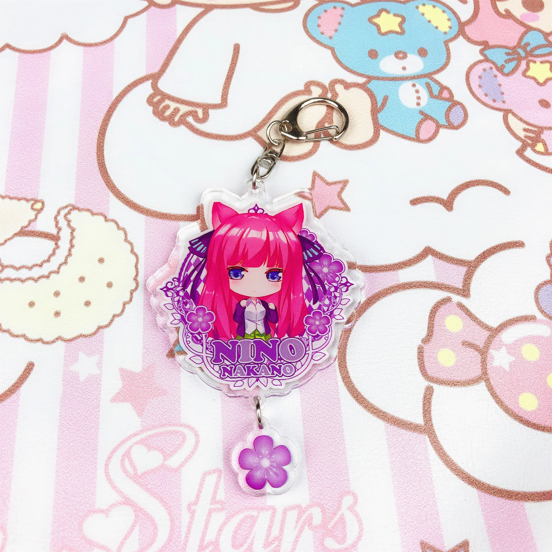 

Anime Quintessential Quintuplets key chain Nakano Ichika Nino Miku Yotsuba Ituki cute funny acrylic keychain llaveros para mujer