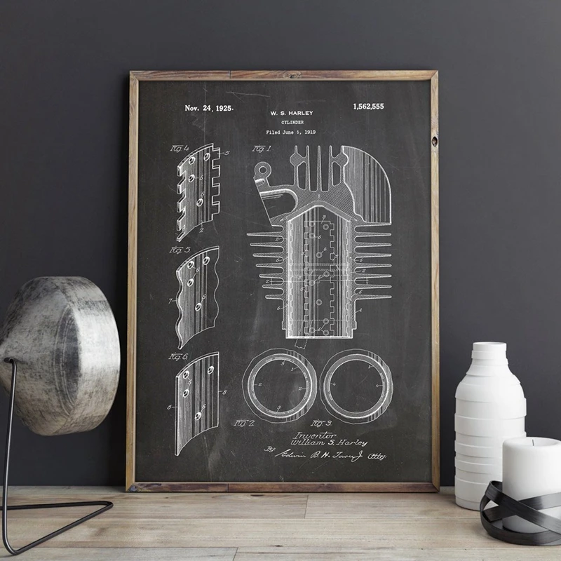 Cylinder Patent Poster Wall Decoration
