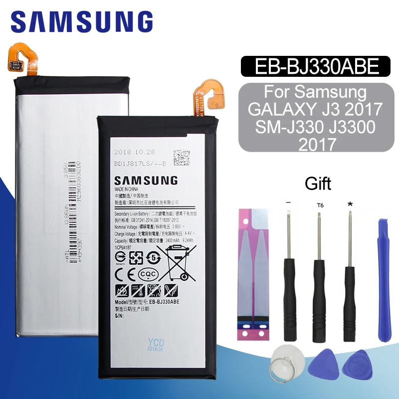 Оригинальный аккумулятор для SAMSUNG J330 EB BJ330ABE 2400 мАч Samsung Galaxy J3 2017 J3300