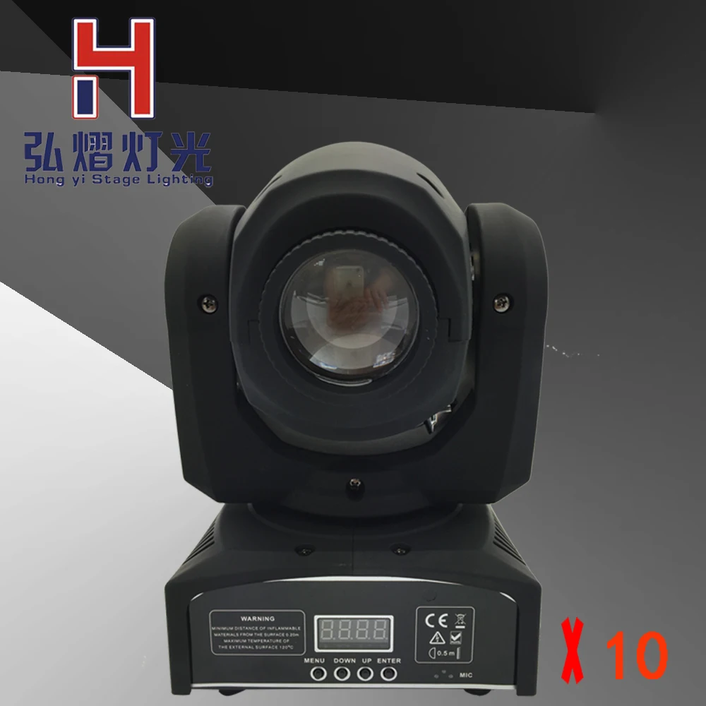 

(10pcs/lot) DJ Disco lighting DMX512 stage light led party gobo projector AC100-240V 50-60HZ 10W Moving Head Led