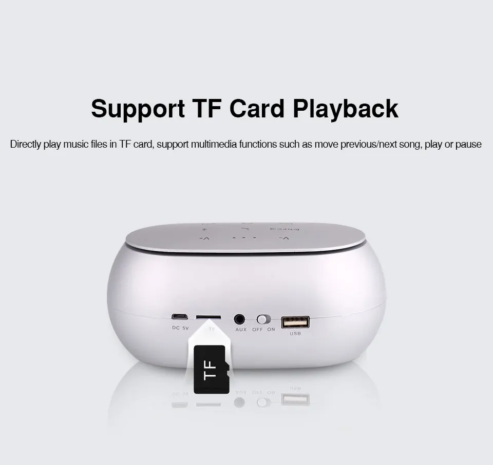 Touch Bluetooth Speaker Wireless Speaker 3D Digital Bass Sound NFC 25m Portable Speaker Support TF Card MIC Hands free For Phone (11)