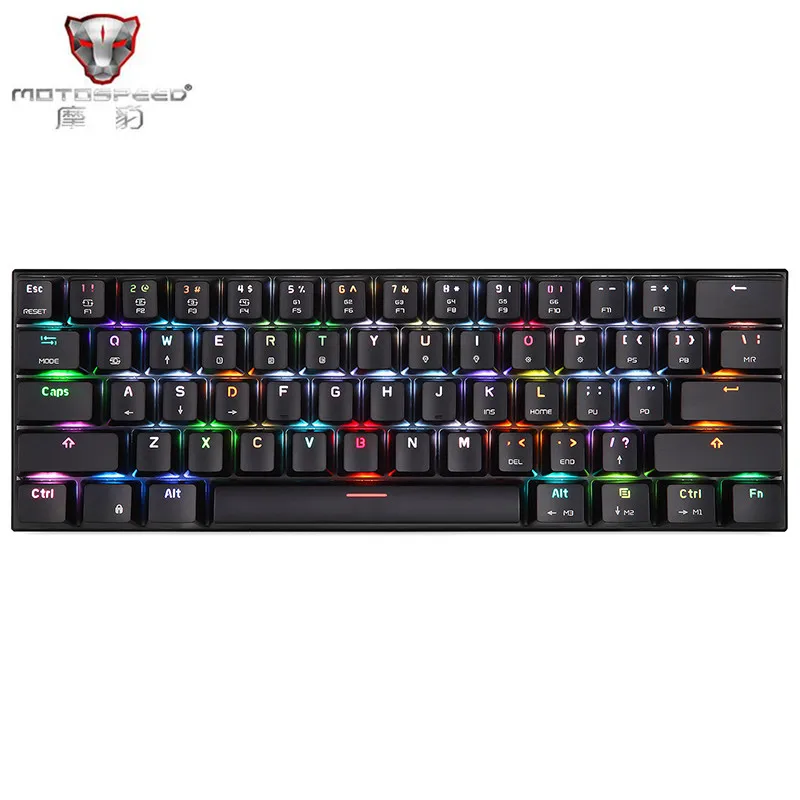 

Original MOTOSPEED CK62 Bluetooth 3.0 Wireless Mechanical Keyboard Gaming USB Computer Gamer With RGB Backlight Blue/Red Switch