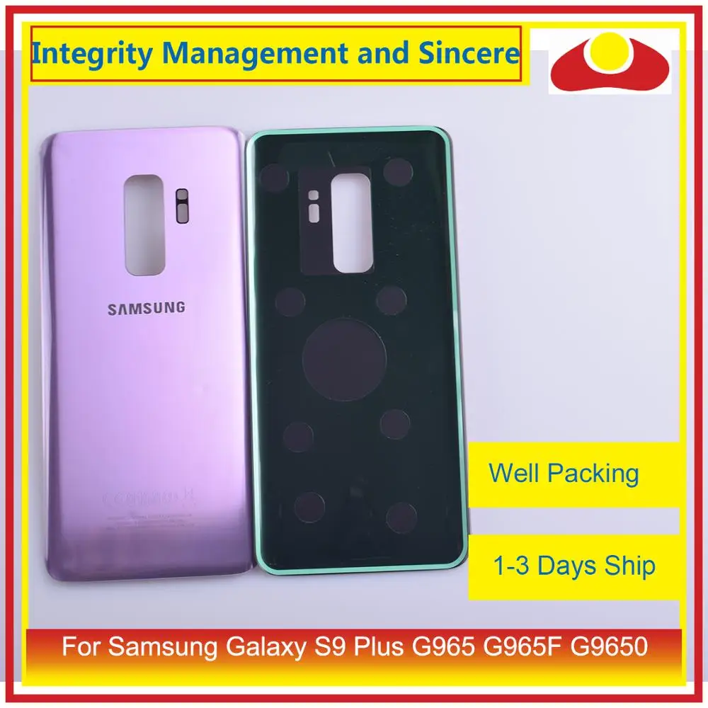 Оригинальный корпус для Samsung Galaxy S9 Plus G965 G965F G9650 с аккумулятором задняя стеклянная