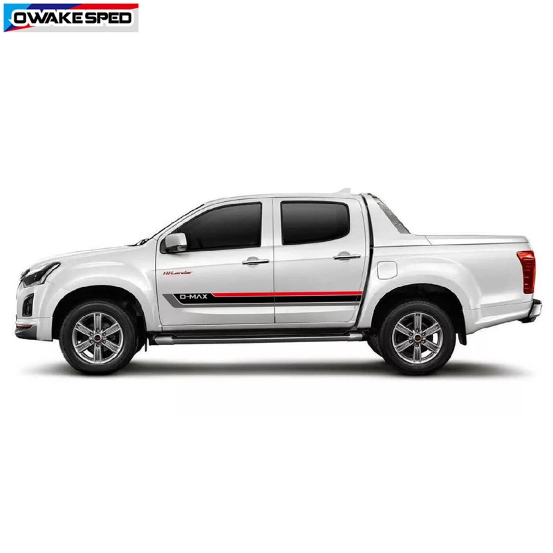 Спортивные гоночные автомобильные наклейки для ISUZU D MAX боковые полосы двери