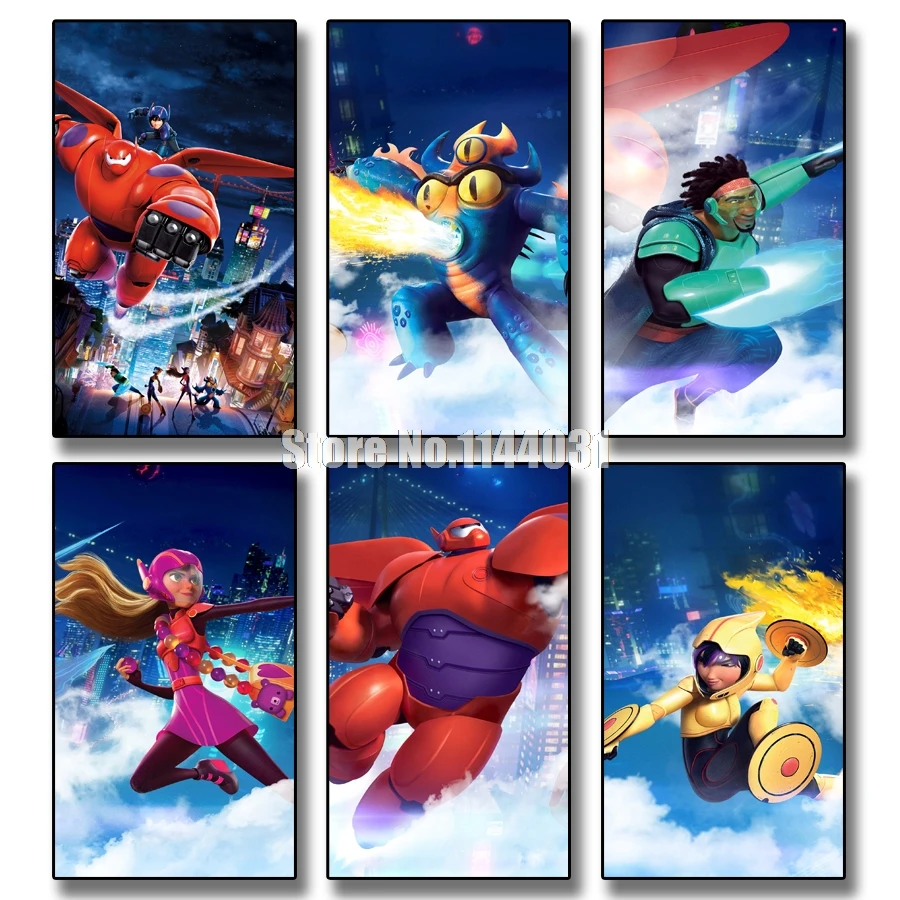 

Craft Big Hero 5D diamond painting Hiro Hamada diamond mosaic Cartoon GoGo Tomago picture full Diamond needlework embroidery