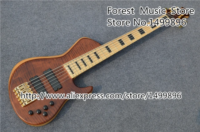 Cheap Custom Shop China 6 String Bass Guitar Maple Fretboard Bass Guitars From China Factory Lefty Available