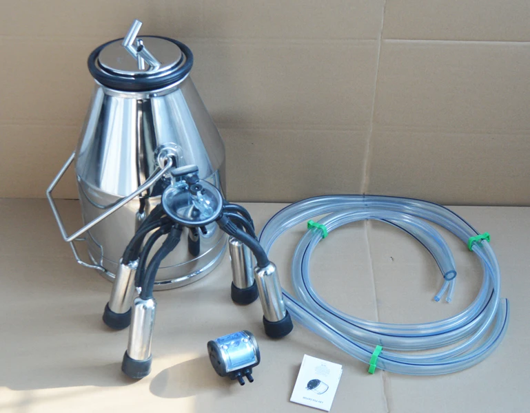 

Portable Cow Milker Bucket Tank Milking Machine 304 Stainless Steel