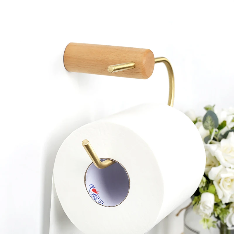 

Nordic Wooden Paper Towel Rack Wooden Tissue Paper Storage Holder Hanging Toilet Roll Paper Holder Bathroom Organizer Home Decor