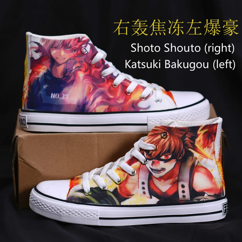 Boku no My Hero Academia/парусиновая обувь для костюмированной вечеринки, Izuku Midoriya, обувь Katsuki Bakugou Shoto Shouto, повседневная обувь, мужские и женские кроссовки
