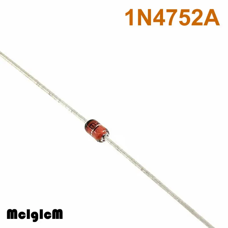 

MCIGICM 100 pcs Zener Diode 33V 1W Through Hole DO-41 1N4752 1N4752A