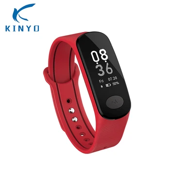

Newest 2018 IP67 Waterproof Bluetooth 4.0 Smart Bracelet Blood Pressure Heart Rate Monitoring Alarm Clock Smart Band Wristband