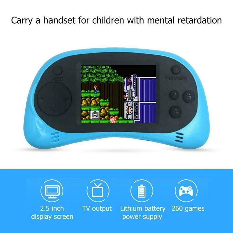 Coolbaby Rs-8A мини-игровая консоль 8 бит 2,5 дюймов, игровой плеер, встроенные 260 игр, аксессуары для Gba, можно подключить к телевизору(Blu