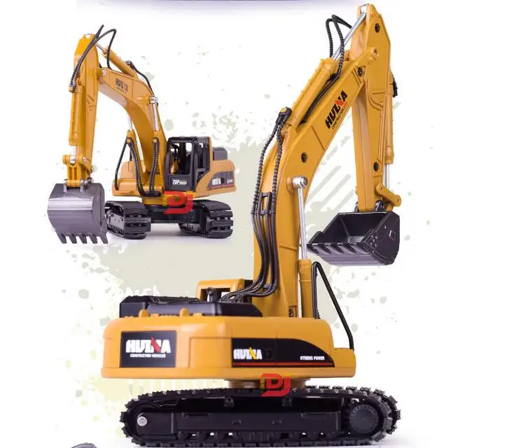 Goedkoop Hoge simulatie legering techniek model voertuig, 1 50 legering graafmachine speelgoed, metalen gietstukken, speelgoed voertuigen, gratis verzending