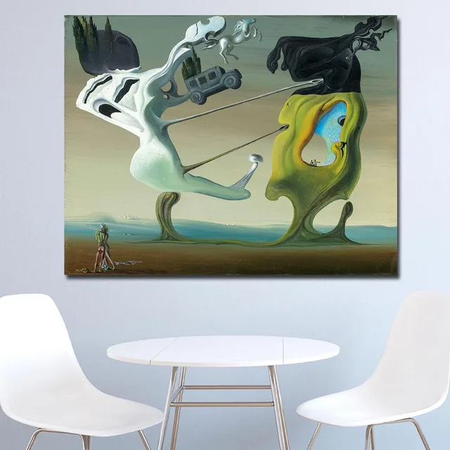 Wxkoil Salvador Dali, Maison Pour Erotomane Painting For Living Room Home Decor Oil Painting Print On Canvas Wall Painting 3