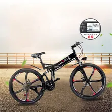 QIANGJIAN Folding electric mountain bike 48v anti-theft GPS lithium electric bicycle