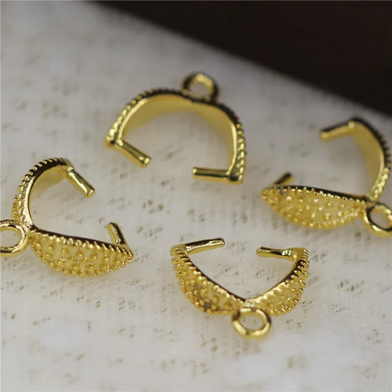 

Подвеска зажим с алюмининизированной отделкой, дужка кулон Разъемы бусины с ушком качество золотой цвет Ювелирная фурнитура для рукоделия ювелирные изделия аксессуары