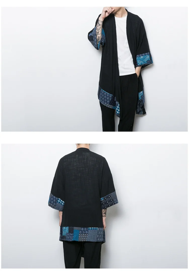 2018 trendy men's retro coat shawls clothing gown clothes08