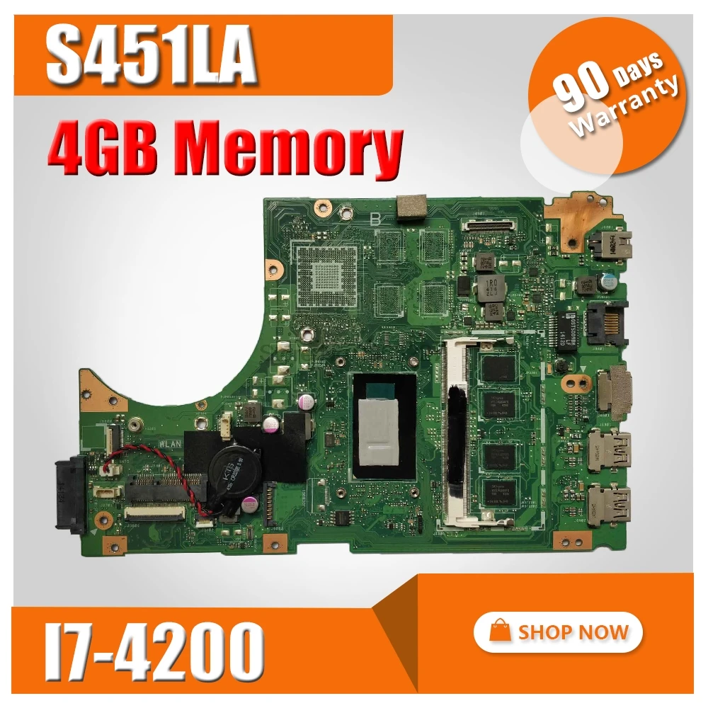 S451LA GM I7 4200 4G RAM материнская плата для For Asus S451L S451LN S451LD Материнская