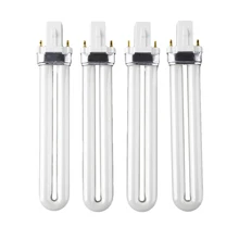 Venda quente 4 pçs tubo da lâmpada uv 9w substituição do tubo de luz lâmpada para uv gel polonês cura secador de luz para diy arte do prego