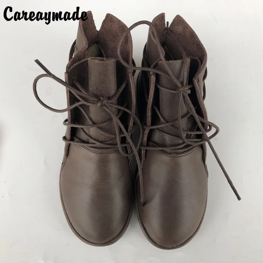 

Careaymade-Women Leisure Shoes,2023 The original design Genuine Leather boots women's art retro temperament pure handmade boots