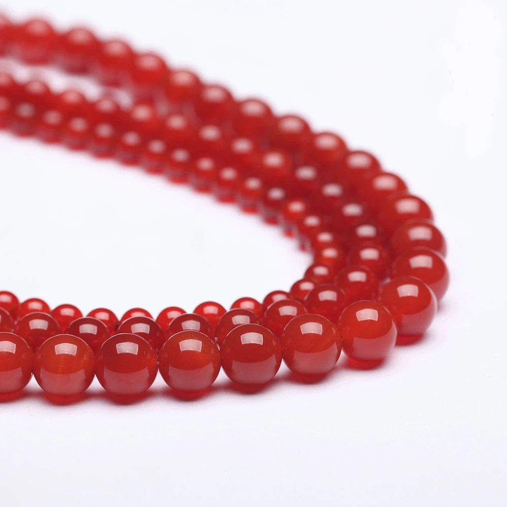

High Natural Red Agat Gem Stone Carnelian Round Loose Beads 4-12MM Onyx Fit DIY Necklace Beads For Jewelry Making
