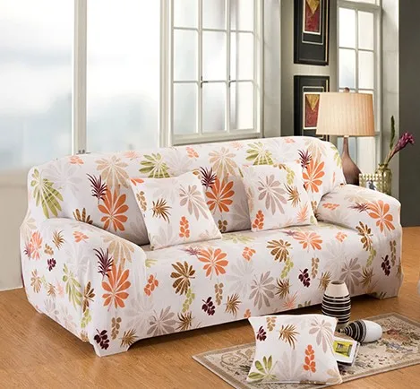 Flower Printed Elastic Sofa Cover Slipcover Corner Sofa