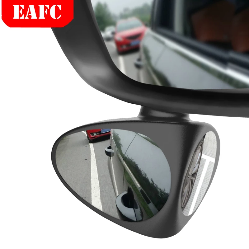 BUYGOO 2 Pcs Rétroviseurs Extérieur d'angle Mort Ronde Auto Rétroviseurs  Aveugle Miroir d'angle Mort Grand Réglable Blind Spot Mirror