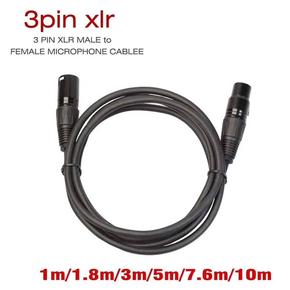 XLR Microphone Cable Male to Female M/F 3 Pin Jack Audio Cable Mic Cord