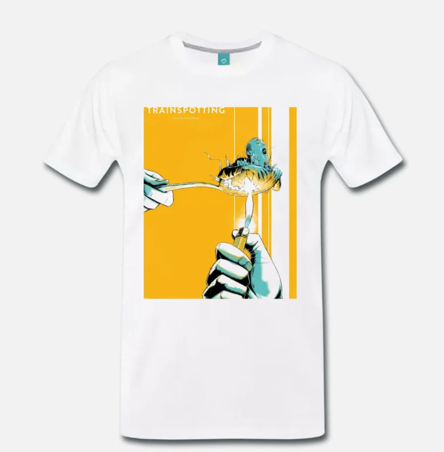 

T-SHIRT MEME TRIBUTO FILM TRAINSPOTTING DANNY BOYLE BEGBIE 2 S-M-L-XL-2XL-3XL