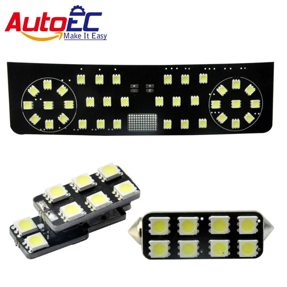 Autoec 3pcs/set Car Led Festoon Reading Lights Dome Panel Light For